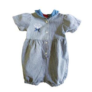 Chocolate Moose Striped Bubble Romper 12 Months Made in Canada